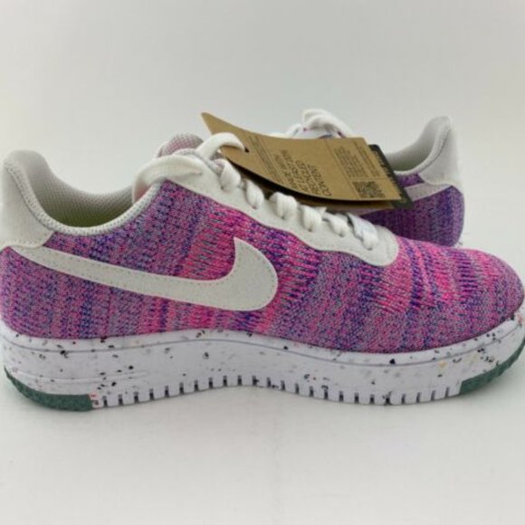 NEW Nike Air Force 1 Crater Flyknit Pink Purple Women's Sneakers Shoes - Picture 12 of 13